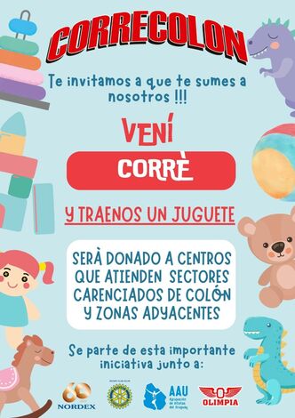 dona un juguete corre colon