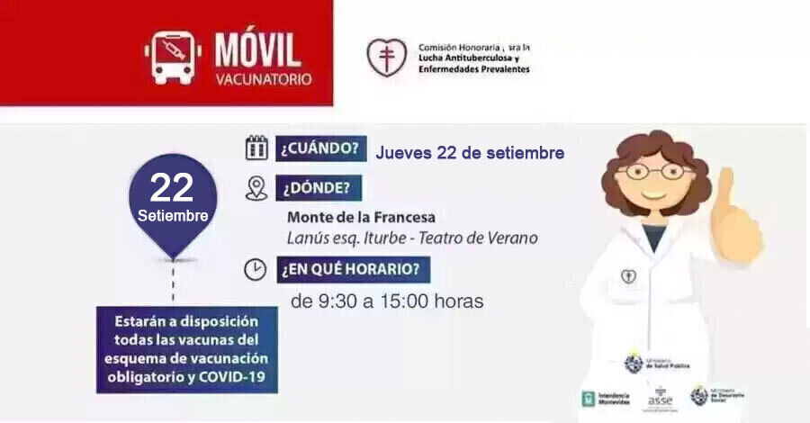 Vacunatorio móvil en el Teatro de Verano de Colón