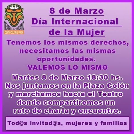 afiche marcha dia de la mujer 2022