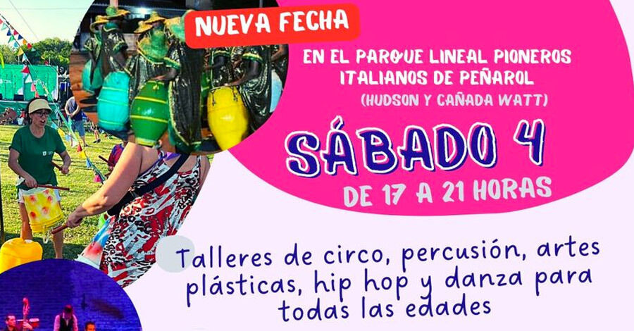 Jornada recreativa en el Parque Lineal Pioneros Italianos de Peñarol