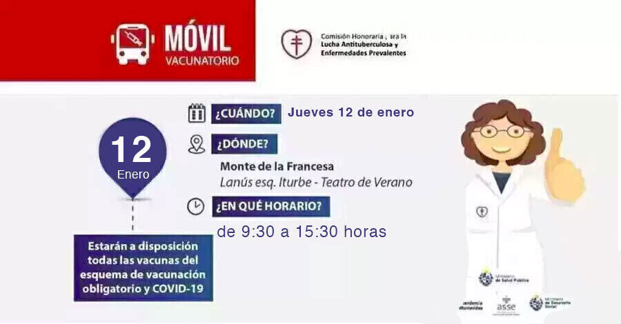 Móvil de vacunación en el Teatro de Verano de Colón  12 de enero