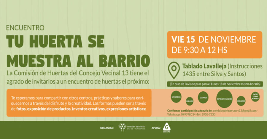 Encuentro “Tu huerta se muestra al barrio”