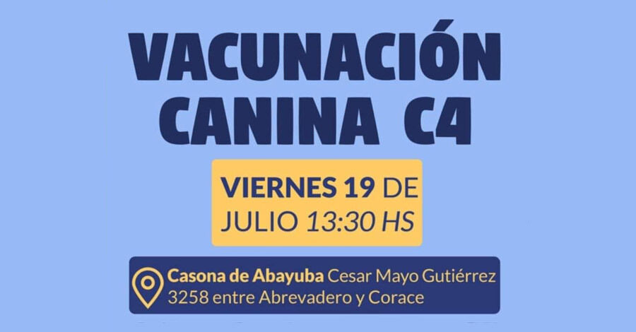 Vacunación Canina C4 en la Casona de Abayubá