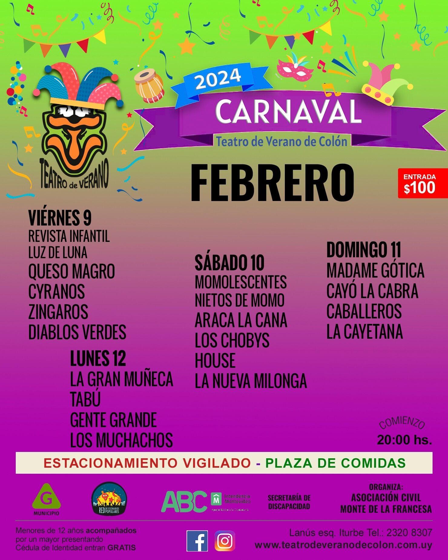 afiche programacion 9 10 11 12 de febrero