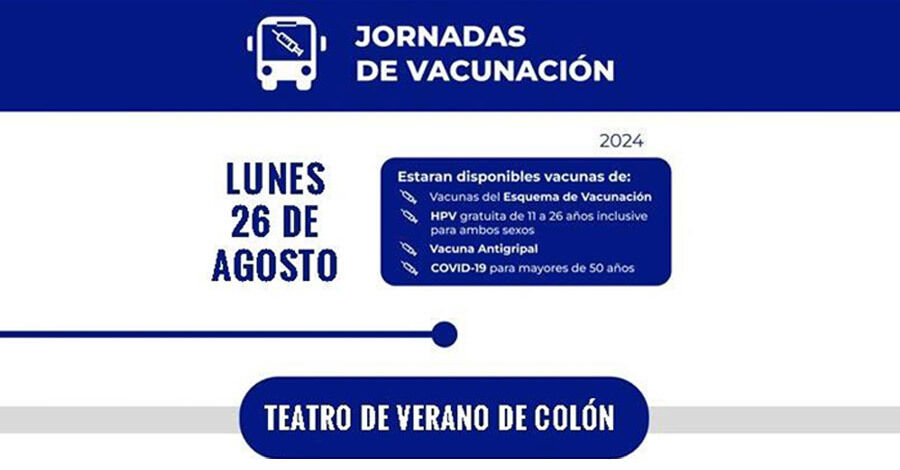 Vacunación en el Teatro de Verano de Colón