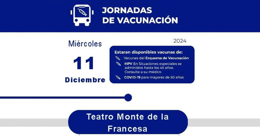 Vacunación en diciembre en el Teatro de Verano de Colón