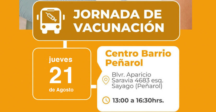 Jornada de vacunación en agosto en el Centro de Barrio Peñarol