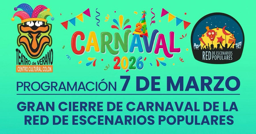 Cierre de carnaval de la Red de Escenarios Populares en el Teatro de Verano de Colón
