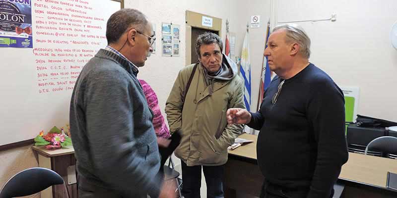 Máximo Olarre, Gaston Silva y Antonio Astraldi, dialogando sobre el tema Corredor Garzón maximo olarre gaston silva antonio astraldi tema corredor garzon
